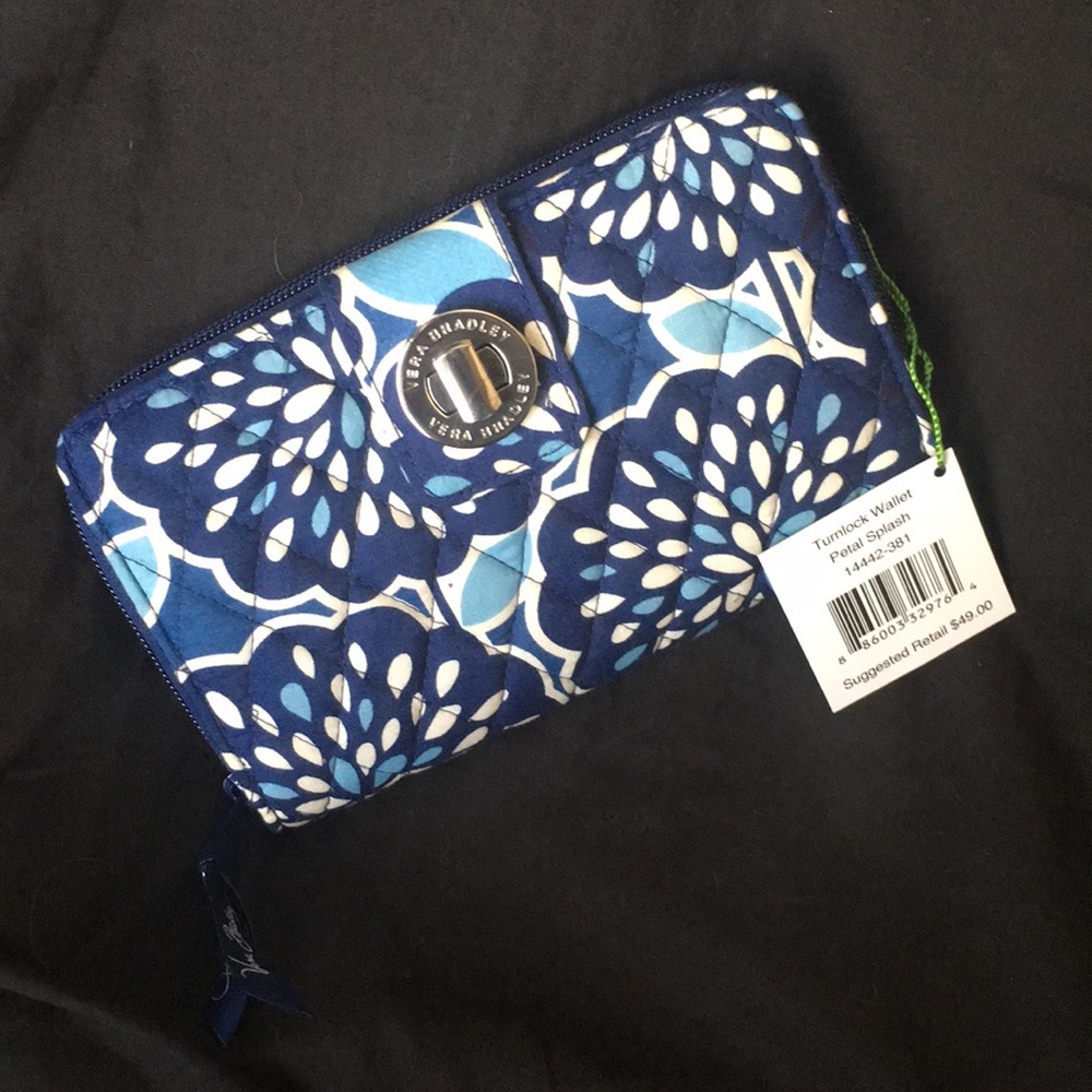 Vera Bradley turnlock wallet (new)